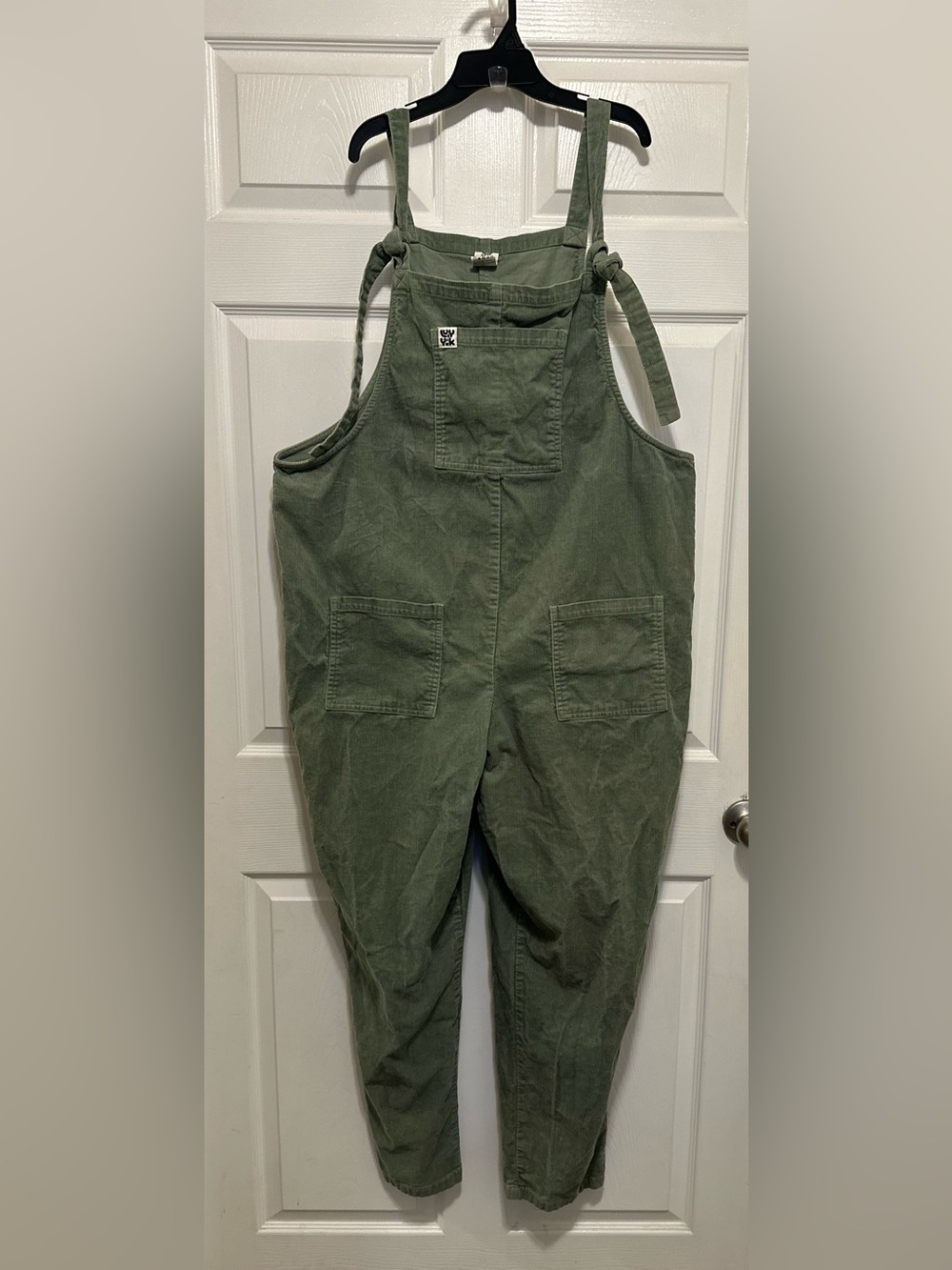 Lucy & Yak Olive Green Utility Overalls Jumpsuit